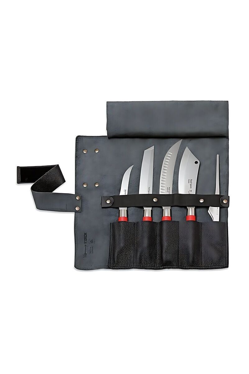 Red Spirit Serisi Deri Bıçak Çantası 5 Bıçaklı