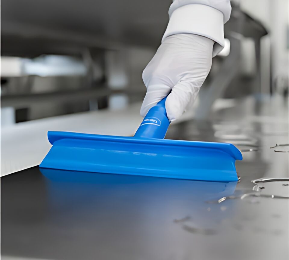 Hijyenik Masa Sileceği Mini Saplı, 245 mm, Mavi